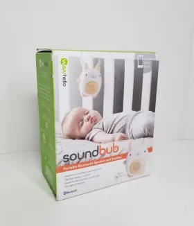 Wavhello 853582005488 Soundbub Portable Bluetooth Speaker And Baby Soother Bella The Bunny White Noise