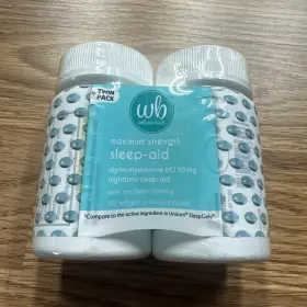 Wellness Basics 359726236966 Maximum Strength Sleep Aid - 2 Pack 96 Softgels Each -ex 07/27