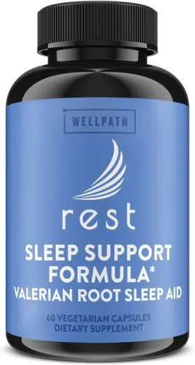 Wellpath 860003341018 Rest Valerian Root Sleep Aid For Adults With Melatonin And L-theanine