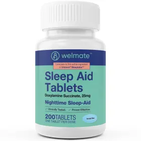 Welmate 373581205028 Doxylamine Succinate 25mg Nighttime Sleep Aid Safe And Effective Non-ha