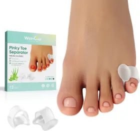 Q5-q166 Welnove Gel Toe Separator 12 Pack Pinky Spacers Aloe Clear-aloe Vera