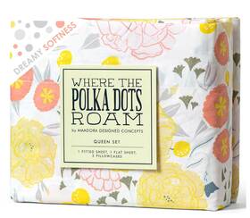 Where The Polka Dots Roam 856233007770 Light Floral Bedsheets Queen Size Super Soft Wrink