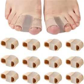 Whycalon 614161204155 12 Packs Gel Toe Separators For Overlapping Toes One Size White