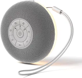 Mc220 Wildley Portable Sound Machine For Sleep Adults Battery Operated White Gray Grid