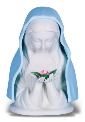43216-1180 William J. Hirten Co. Inc. Blue Madonna With Rose Nightlight Cord 1810