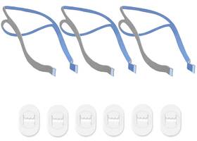 Wiscky 192530215242 Replacement Headgear Compatible With P10 Nasal 3 Count Pack Of 1 Blue