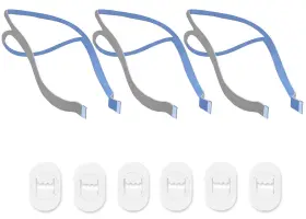 Wiscky 192530215242 Replacement Headgear Compatible With P10 Nasal 3 Count Pack Of 1 Blue