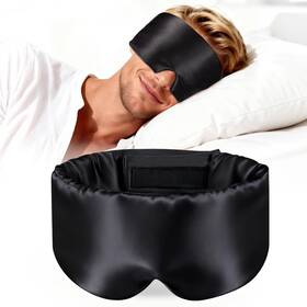 Wm Western Miracle B0fh6lfdxg 100% Mulberry Silk Sleep Mask - Soft Adjustable Blocks Light All Head Sizes