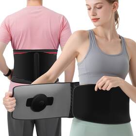 Woloyheatie 102416 Umbilical Hernia Belt For Men And Women Support With 2 Removable Comp