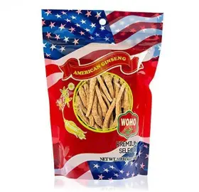 88b410x Woohoo Natural Woho American Ginseng #104.4 Long Small #1 4oz Bag