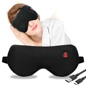 Wushxi 795847434698 Cordless Heated Eye Mask - Rechargeable 2 Temperature Masks Fo