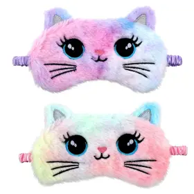 566405 Wy Lighting Level 2 Pcs Cat Plush Sleep Mask Soft Comfortable Eye Cover For Men Women