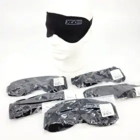 5gbldfld Xgo Lot Of 5 Black Blindfolds 100% Polyester One Size Made In Usa Sleep Mask