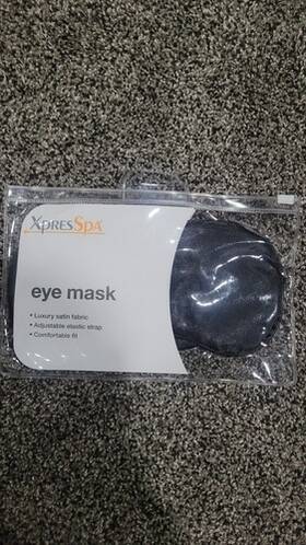 Xpress Spa 5657 Eye Mask All Black Colored Sleep Luxury Satan