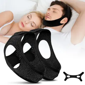 Zhd001 Yampahpa Upgraded Chin Strap For Sleeping 2 Pack Anti Snoring Devices To Stop Snor
