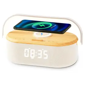 Y11-01 Yiimoo 6-in-1 Sound Machine Alarm Clock Wireless Charger Stereo Bluetooth Speaker Wi