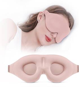 Yiview 0060 Sleep Mask For Side Sleeper Complete Light Blocking 3d Pink