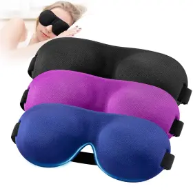 Sl-003 Yiview 755101617267 Sleep Mask For Side Sleeper Pack Of 3 100% Light Blocking 3d Eye Masks