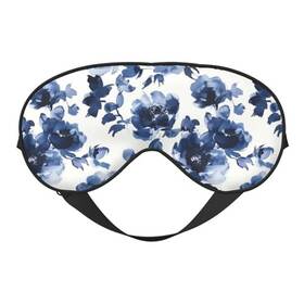 Ynxtyb Hsbd-sdju-d023 Sleep Mask Eye With Adjustable Strap Watercolor Blue Floral