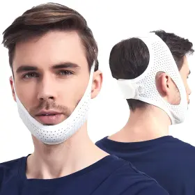 Yootar 432292781800 Anti Snoring Cpap Users Comfortable Mesh White Chin Straps For Men Wo