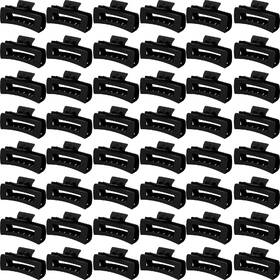 Yunlly B0cn34qxw2 48 Pcs Large 4.1 Inch Black Rectangle Square Hair Claw Clips No-slip Grip