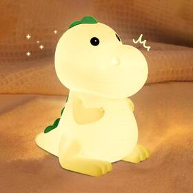 Yunlone 755745490134 Kids Night Light Dinosaur Bedside Nursery Touch Lamp Multicolor