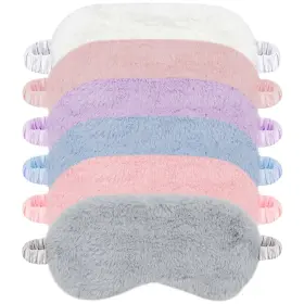 206200 Yuntop 6 Pieces Plush Eye Mask Soft Fluffy Furry 1 Count Pack Of Multicolor