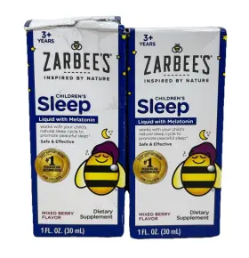 Zarbees 858438005711 Zarbee S Children Sleep Liquid With Melatonin 2 Pack Mixed Berry - 1 Oz Ea