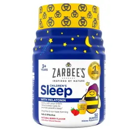 Zarbees Naturals 300450662910 Kids 1mg Melatonin Gummy Drug-free And Effective Sleep Supplement For