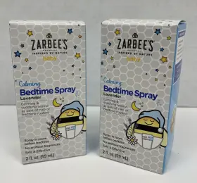 Zarbees Naturals 850007424138 Calming Bedtime Spray Lavender 2 Fl Oz Aromatherapy Exp 1/25 Lot Of