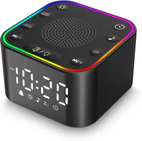 Zelaclock 313053056079 White Noise Sound Machine Alarm Clock With For Sleeping No