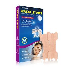 Zenithhome 717964893097 Nasal Strips For Snoring 100 Count Extra Large Tan-100