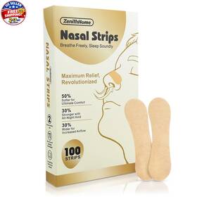 Zenithhome 744585762792 Nasal Strips Breathe Nose Better Reduce Snoring Right Sleep Now Apnea Adhesive