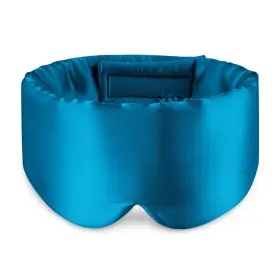 Sgbsm01-peacock Zenssia Silk Sleep Mask Adjustable Total Blackout Peacock Blue