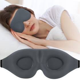 Zggcd Zgmask-08 Sleep Mask For Side Sleeper Light Blocking 1 Count Pack Of Grey