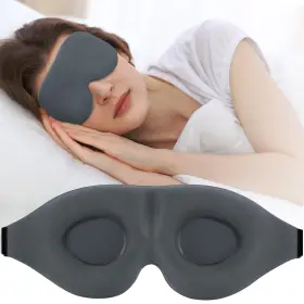 Zgmask-08 Zggcd Sleep Mask For Side Sleeper Light Blocking 1 Count Pack Of Grey