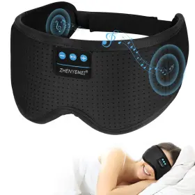 Zhenyemei 768788189828 White Noise Sleep Mask With Headphones For Men Women