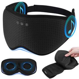 Zhenyemei Qs-zym06 Sleep Mask With Bluetooth 5.4 Headphones Removable 3d Eye Cups Timing Sleep