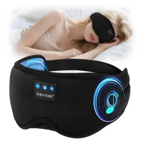 Sh01 Zhenyemei Deep Sleep Mask With Bluetooth 5.4 Headphones - Blackout Sleeping Side S