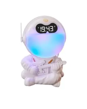 Jt01 Zhongshan Lingli Technology Co. Ltd Astronaut Kids Sunrise Alarm Clock 7 Dimmable Light Wake For 01-white