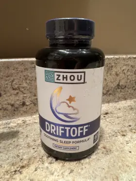 Zhou Nutrition 859805006096 Driftoff Soothing Sleep Formula 60 Caps New Sealed Exp 8/2025