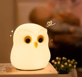 Cow-08 Zhtmfyz Cute Owl Night Light For Kids Usb Rechargeable Animal Lamps Multi-color White