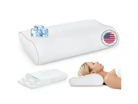 Mh-wbl-jxz-001 Zibroges Sandwich Memory Foam Pillow For Sleeping - Ergonomic Cervical Cooling Pillows