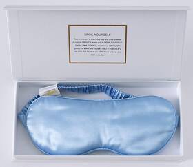 Zimasilk B089w735ql 22 Momme Mulberry Silk Sleep Mask Sky Blue Breathable Adjustable Eye Ma