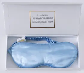 B089w735ql Zimasilk 22 Momme Mulberry Silk Sleep Mask Sky Blue Breathable Adjustable Eye Ma
