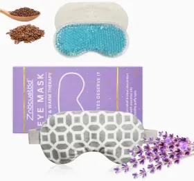 Ml-002 Zn Cuet D 2 In 1 Heated/ice Eye Mask Moist Heat Lavender And Flaxseed Sinus