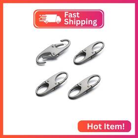 Zpsolution Zp2021006 Double Small Carabiner Clips - Zipper Clip Theft Deterrent Securing