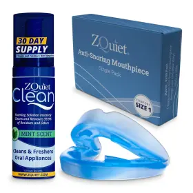 Zquiet 858522003456 Anti-snoring Mouthpiece Solution - Comfort Size #1 Single Device Cleaner