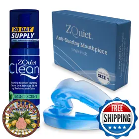 B07fdnpw9z Zquiet Anti-snoring Mouthpiece Solution - Comfort Size #1 Single Device Clea