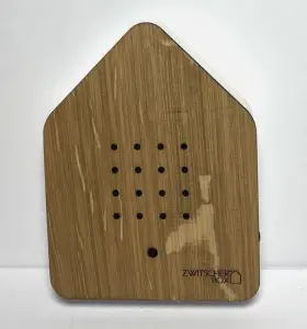 00678 Zwitscherbox Bird Sound Therapy Machine With Motion Sensor Wood Grain And White